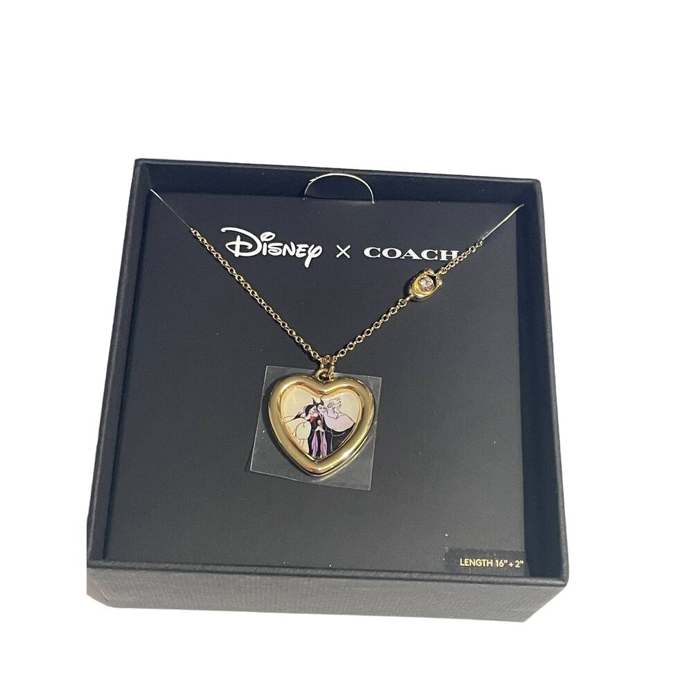 Disney X Coach Villains Heart Necklace New - Picture 6 of 6